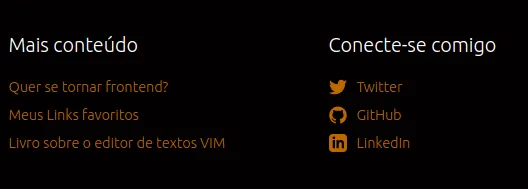 Novo footer do site